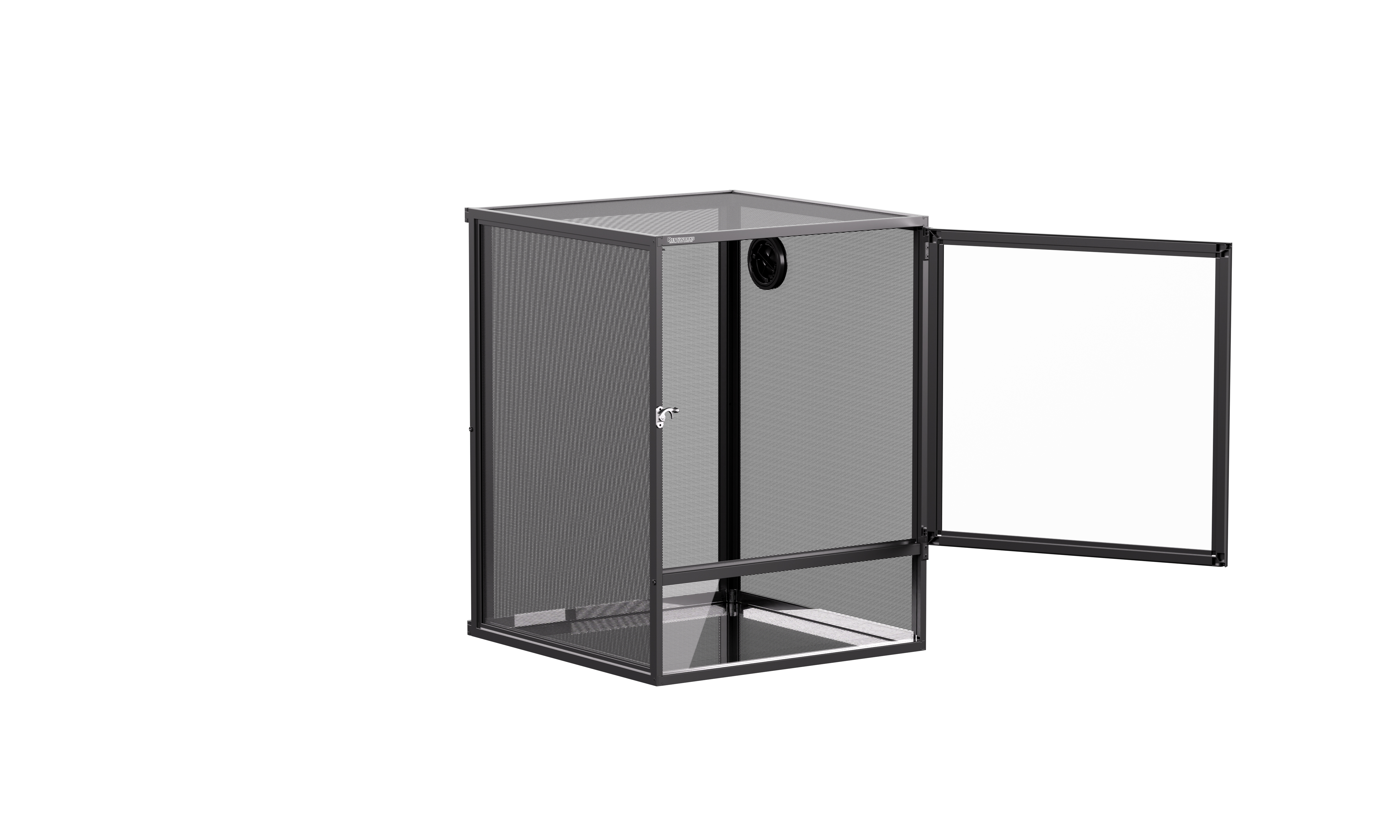 Reptiworks Deluxe Foldable Air Screen Cage - Front Full Open Acrylic Door450*450*600Mm / 17.7"X17.7"X23.6" Including Pvc Tray